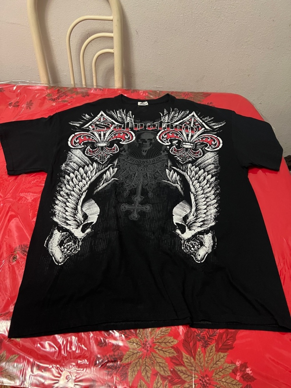 Salvation Winged Skulls Graphic Print  T-Shirt Gildan  Mens Size XL - Picture 2 of 9